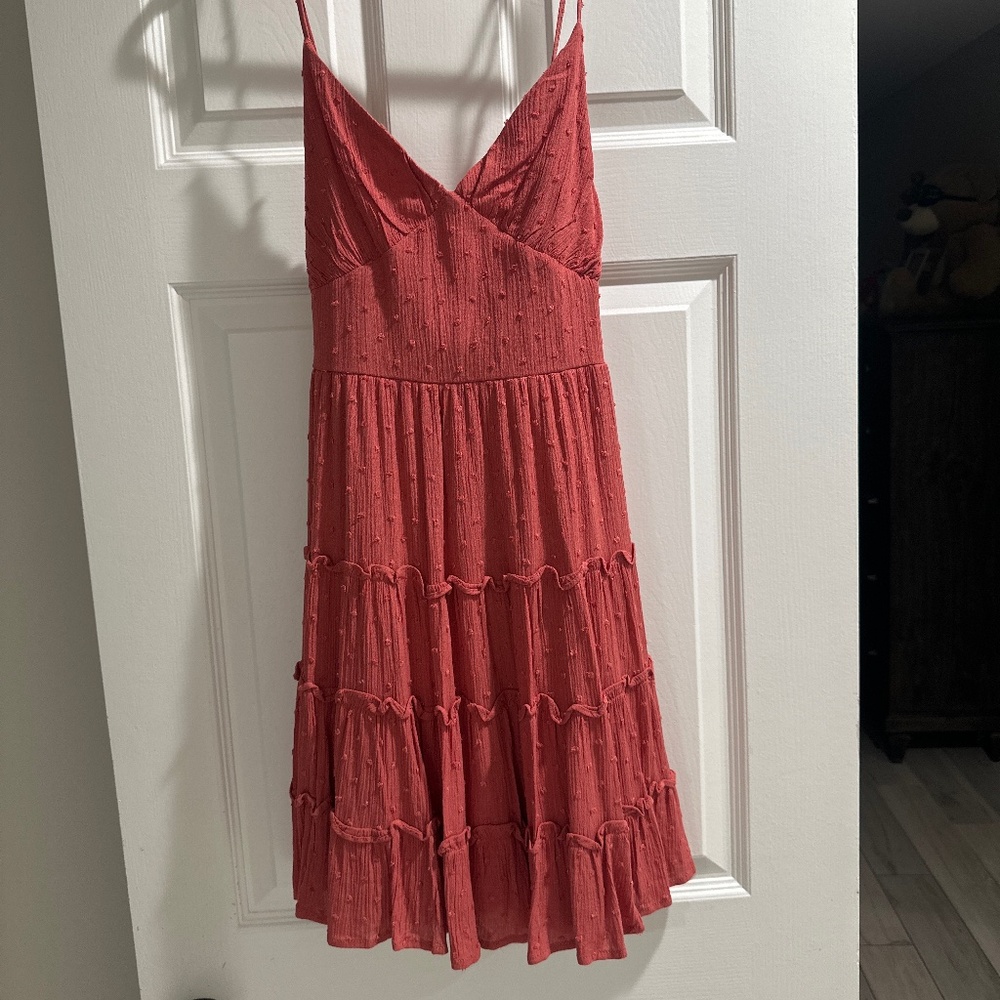 Pink midi dress